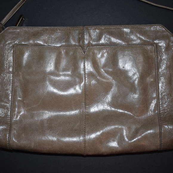 HOBO Stone / Tan Distressed Leather Crossbody - Picture 2 of 6
